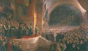 Tom roberts Opening of the First Parliament of the Commonwealth of Australia by H.R.H. The Duke of Cornwall and York Sweden oil painting artist